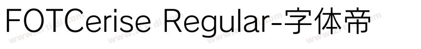 FOTCerise Regular字体转换